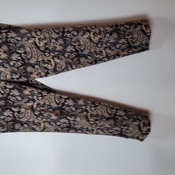 Talbots Petite Black & Tan Filigree Pants - Picture 8 of 10